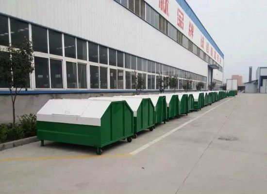 程力3方勾臂垃圾箱做好了